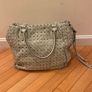 COPY - Abro Mint Green Woven Leather Bag